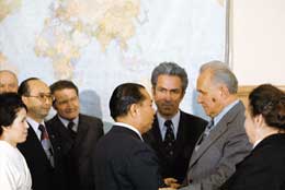 Soviet Premier Aleksey Kosygin and Ikeda in 1975