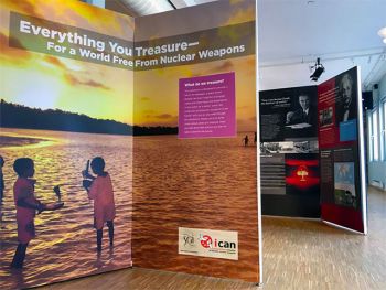 2016年9月，SGI与ICAN共同制作的“你所珍惜的一切——共创无核武器的世界”展，在挪威卑尔根举行的活动中展出。