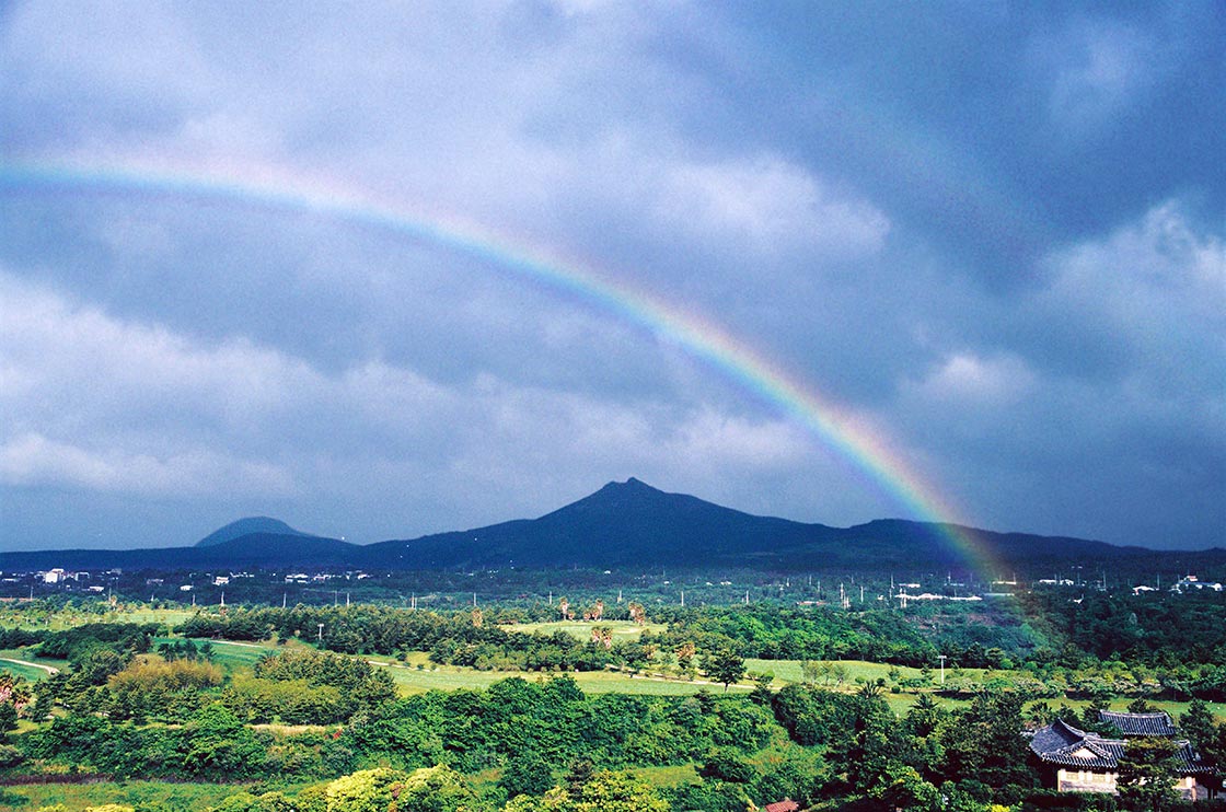 Photo by Daisaku Ikeda – Rainbow Over Jeju Island
