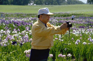 Ikeda toma fotos en Hokkaido, 1990